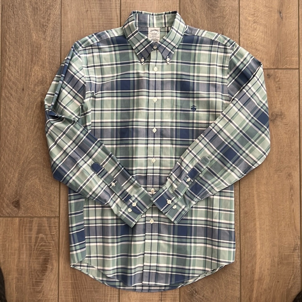 Brooks Brothers Regent Oxford Button Up, Large, Non-Iron